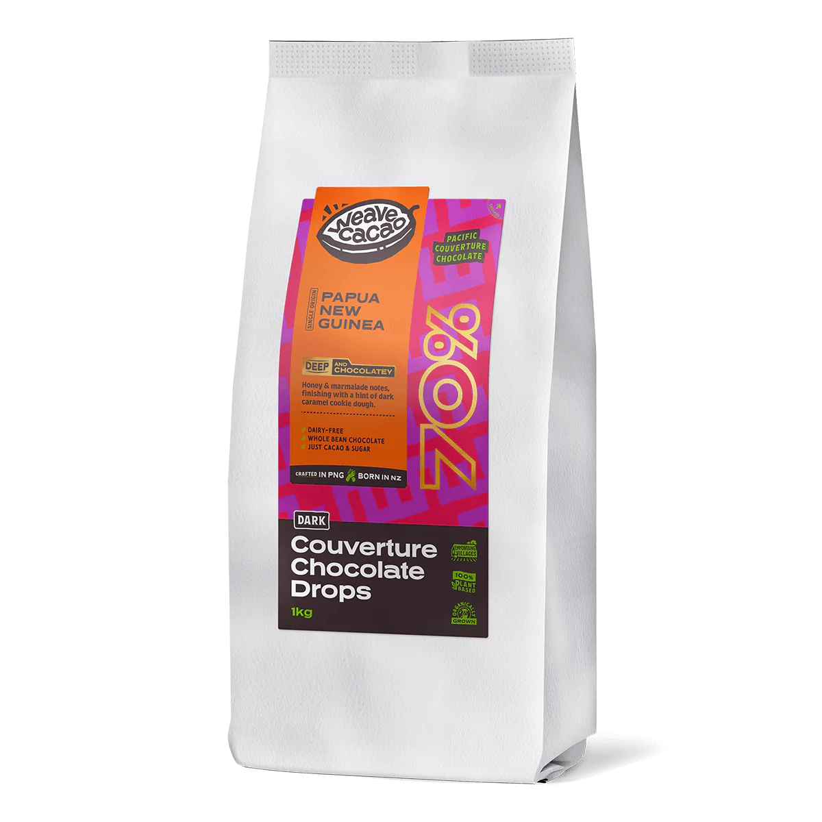 Weave Cacao - 70% Couverture Chocolate Drops - 1kg
